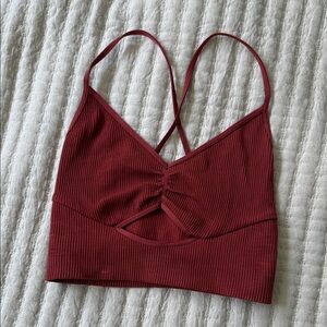 Free People Ribbed Longline Bra